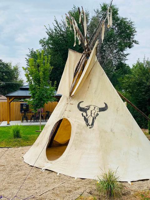 Tipi on the grounds